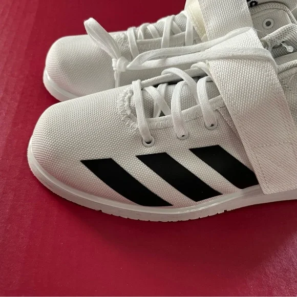 adidas Powerlift 4 White/Black Men's Wrestling Shoes, Size: 10 adidas Powerlift 4 White/Black Men's Wrestling Shoes, Size: 10